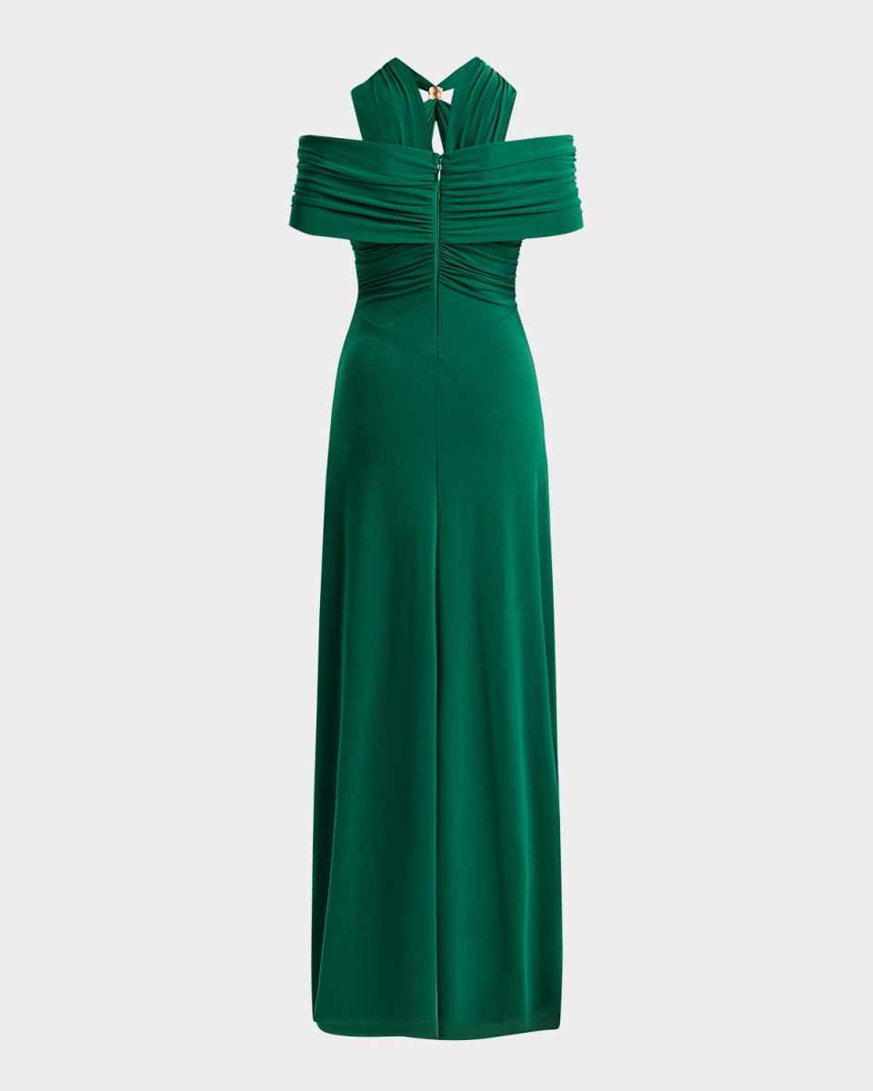 Elle Draped Halter Gown